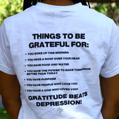 "Gratitude Beats Depression" Tee