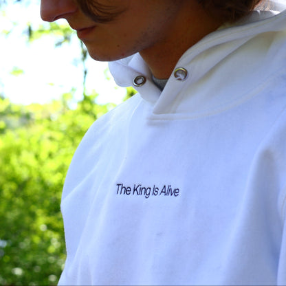 "The King is Alive" Embroidered Fleece Hoodie